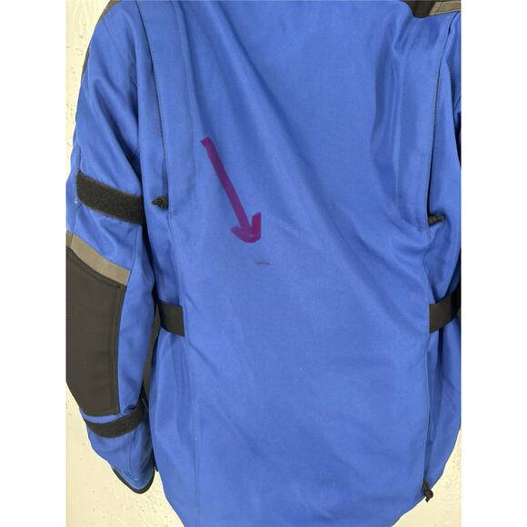 Firstgear Jaunt J2 Mens Motorcycle Jacket Small Liner Hypertex Padded Blue Black - Picture 13 of 16